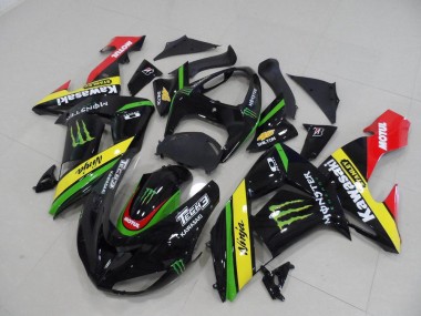 Negro Amarillo Monster Carenado Moto Kawasaki ZX10R 2006-2007