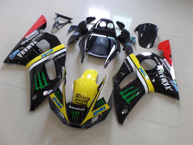 Negro Amarillo Monster Carenado Moto Yamaha R6 1998-2002 Negro Amarillo Monster Carenado Moto Yamaha R6 1998-2002