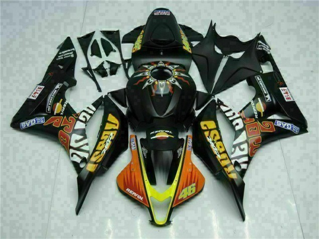 Negro Amarillo Repsol 46 Carenado Moto Honda CBR 600 RR 2007-2008 Negro Amarillo Repsol 46 Carenado Moto Honda CBR 600 RR 2007-2008