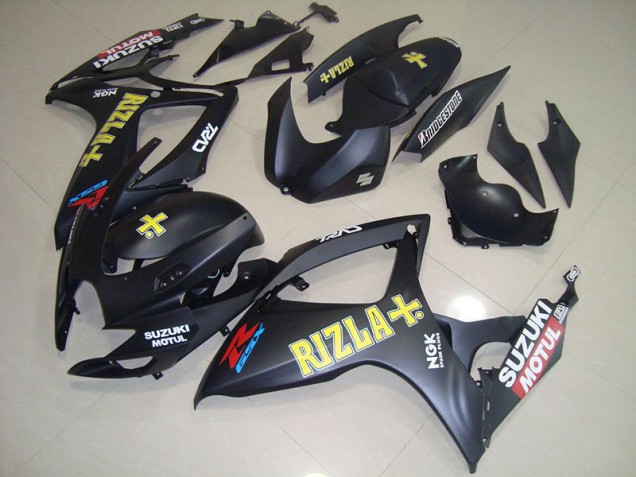 Negro Amarillo Rizla Carenado Moto Suzuki GSXR 750 K6 2006-2007 Negro Amarillo Rizla Carenado Moto Suzuki GSXR 750 K6 2006-2007