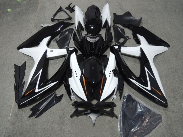 Negro Blanco ABS Kits Carenado Moto Suzuki GSXR 600 K8 2008-2010 Negro Blanco ABS Kits Carenado Moto Suzuki GSXR 600 K8 2008-2010