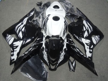 Negro Blanco ABS Moto Plástico Honda CBR 600 RR 2009-2012