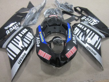 Negro Blanco Advance Alice Carenado Moto Ducati 1098 2007-2014