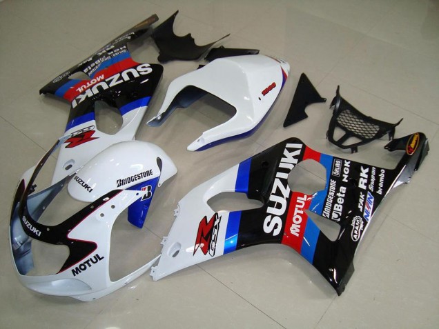 Negro Blanco Azul Carenado Moto Suzuki GSXR 1000 K1 2000-2002 Negro Blanco Azul Carenado Moto Suzuki GSXR 1000 K1 2000-2002