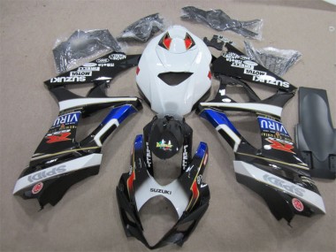 Negro Blanco Azul Inyección Kit Carenado Moto Suzuki GSXR 1000 K7 2007-2008