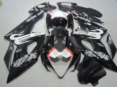 Negro Blanco Beacon Carenado Moto Suzuki GSXR 1000 K5 2005-2006