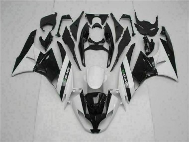 Negro Blanco Carenado Moto Kawasaki ZX6R 2009-2012