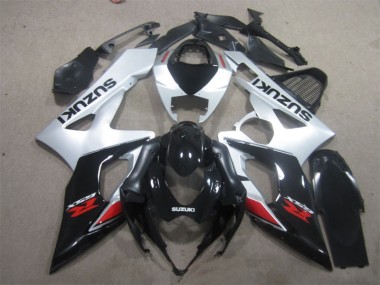 Negro Blanco Carenado Moto Suzuki GSXR 1000 K5 2005-2006