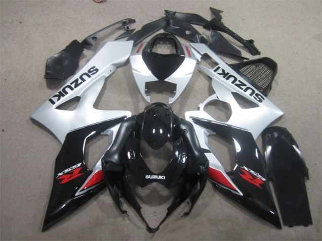 Negro Blanco Carenado Moto Suzuki GSXR 1000 K5 2005-2006 Negro Blanco Carenado Moto Suzuki GSXR 1000 K5 2005-2006