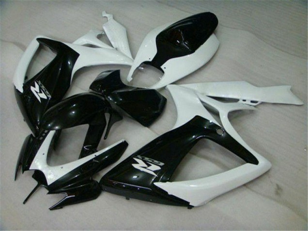Negro Blanco Carenado Moto Suzuki GSXR 600 / 750 K6 2006-2007 Negro Blanco Carenado Moto Suzuki GSXR 600 / 750 K6 2006-2007