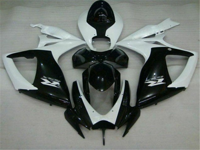 Negro Blanco Carenado Moto Suzuki GSXR 600 / 750 K6 2006-2007 Negro Blanco Carenado Moto Suzuki GSXR 600 / 750 K6 2006-2007