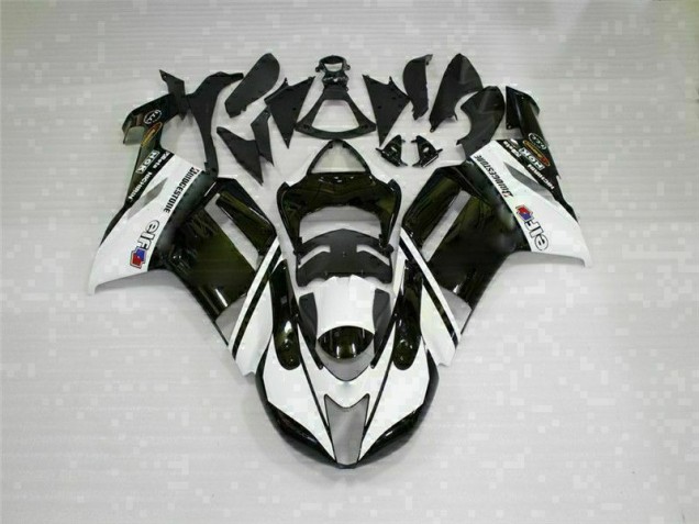 Negro Blanco Carrocería Motocicletas Kawasaki ZX6R 2007-2008 Negro Blanco Carrocería Motocicletas Kawasaki ZX6R 2007-2008