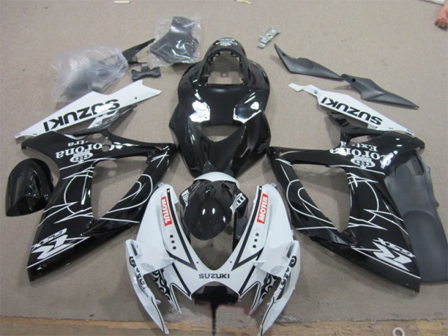 Negro Blanco Corona Extra Motul Carenado Moto Suzuki GSXR 600 K6 2006-2007 Negro Blanco Corona Extra Motul Carenado Moto Suzuki GSXR 600 K6 2006-2007