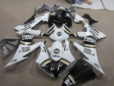 Negro Blanco Lucky Strike Carenado Moto Yamaha R1 2004-2006