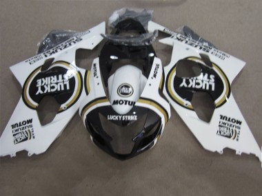 Negro Blanco Lucky Strike Motul Carenado Moto Suzuki GSXR 600 K4 2004-2005