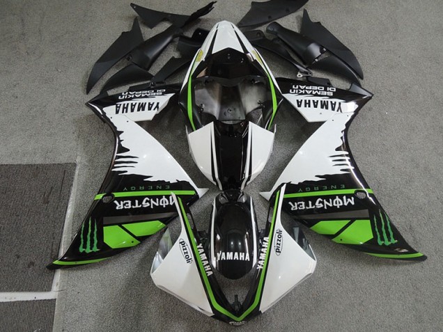 Negro Blanco Monster Pizzoli Carenado Moto Honda CBR 600 RR 2007-2008 Negro Blanco Monster Pizzoli Carenado Moto Honda CBR 600 RR 2007-2008