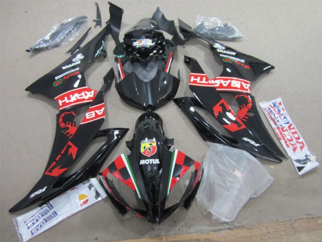 Negro Blanco Motul Carenado Moto Yamaha R6 2008-2016 Negro Blanco Motul Carenado Moto Yamaha R6 2008-2016