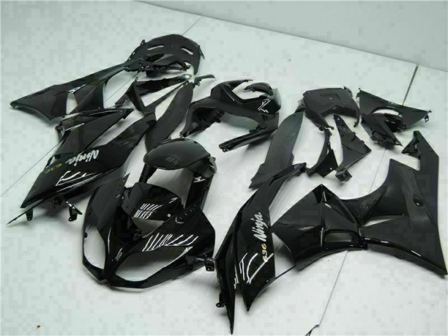 Negro Blanco Ninja 636 Carenado Moto Kawasaki ZX6R 2009-2012 Negro Blanco Ninja 636 Carenado Moto Kawasaki ZX6R 2009-2012