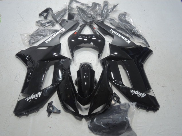 Negro Blanco Ninja Carenado Moto Kawasaki ZX6R 2007-2008 Negro Blanco Ninja Carenado Moto Kawasaki ZX6R 2007-2008