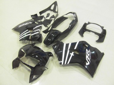 Negro Blanco Raya Carenado Moto Honda VFR 800 1998-2001