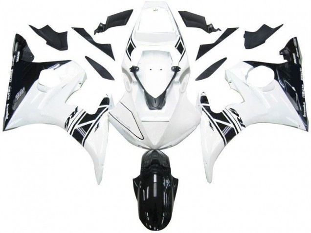 Negro Blanco Tribal Carenado Moto Yamaha R6 2003-2005 Negro Blanco Tribal Carenado Moto Yamaha R6 2003-2005