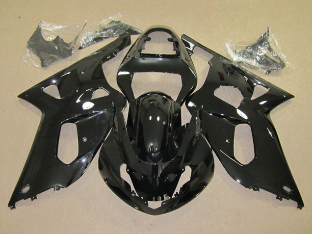 Negro Carenado Moto Suzuki GSXR 600 K1 K2 K3 2001-2003 Negro Carenado Moto Suzuki GSXR 600 K1 K2 K3 2001-2003