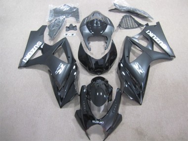Negro Carenado & Plástico Moto Suzuki GSXR 1000 K7 2007-2008