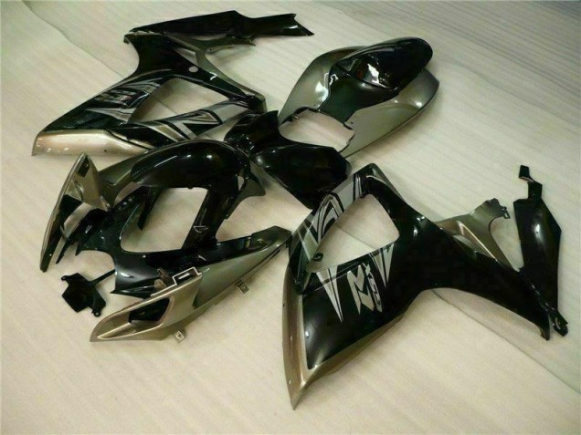 Negro Gris Kit Completo Carenado Moto Suzuki GSXR 600 / 750 K6 2006-2007 Negro Gris Kit Completo Carenado Moto Suzuki GSXR 600 / 750 K6 2006-2007