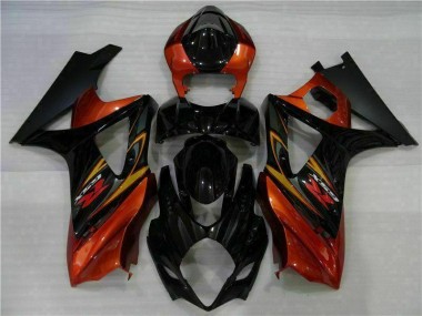 Negro Kit ABS Carenado Motocicleta Suzuki GSXR 1000 K7 2007-2008