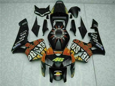 Negro Kits Completo Carenado Moto ABS Honda CBR 600 RR 2005-2006