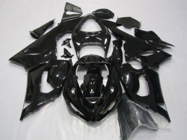 Negro Kits Completo Carenado Moto ABS Kawasaki ZX6R 2005-2006