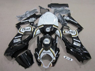 Negro Lucky Strike Blanco Motul Carenado Moto Suzuki GSXR 1000 K7 2007-2008