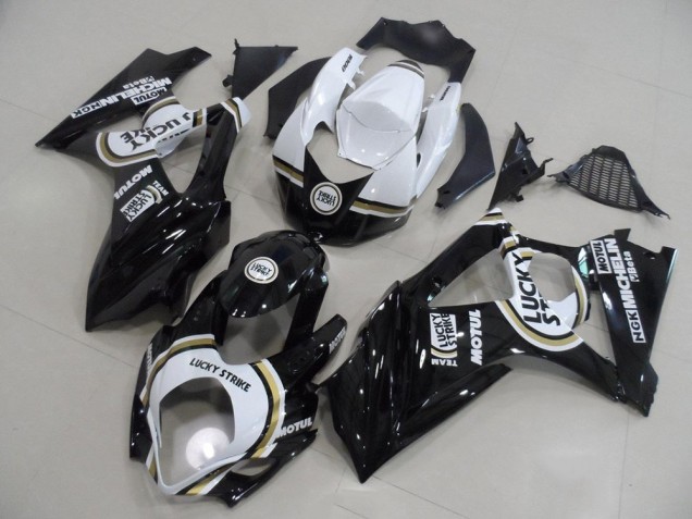 Negro Lucky Strike Carenado Moto Suzuki GSXR 1000 K7 2007-2008 Negro Lucky Strike Carenado Moto Suzuki GSXR 1000 K7 2007-2008