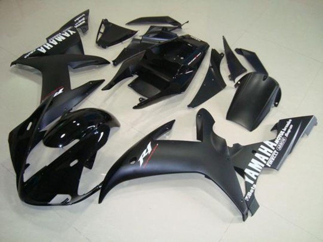 Negro Mate Blanco Carenado Moto Yamaha R1 2002-2003 Negro Mate Blanco Carenado Moto Yamaha R1 2002-2003