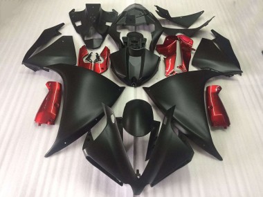 Negro Mate Brillante Rojo Carenado Moto Yamaha R1 2012-2014
