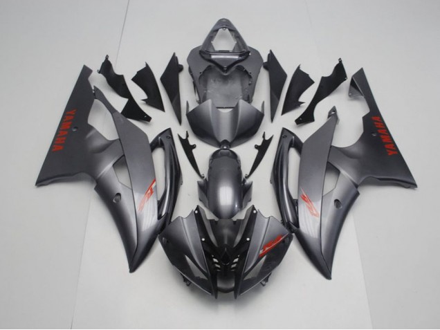 Negro Mate Gris Carenado Moto Yamaha R6 2008-2016 Negro Mate Gris Carenado Moto Yamaha R6 2008-2016