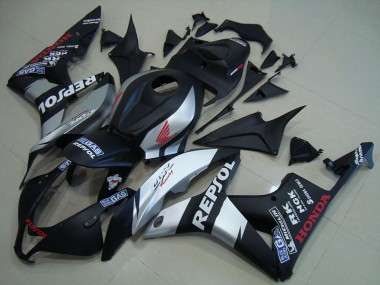 Negro Mate Plata Repsol Carenado Moto Honda CBR 600 RR 2007-2008