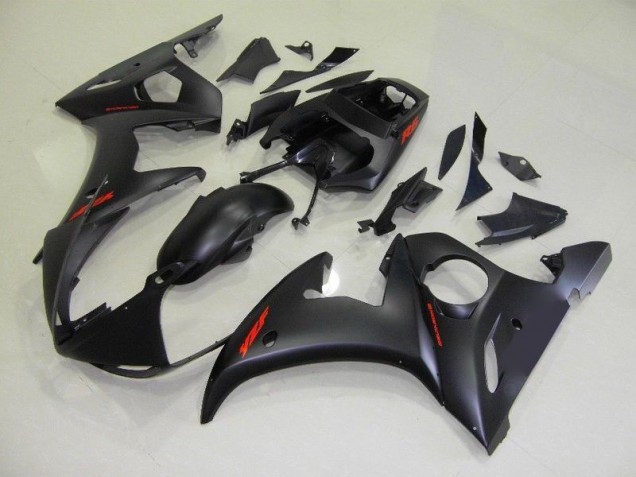 Negro Mate Rojo Calcomanías Carenado Moto Yamaha R6 2003-2005 Negro Mate Rojo Calcomanías Carenado Moto Yamaha R6 2003-2005