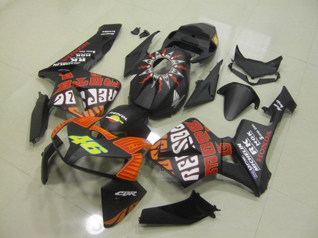 Negro Mate Rossi Carenado Moto Honda CBR 600 RR 2005-2006 Negro Mate Rossi Carenado Moto Honda CBR 600 RR 2005-2006