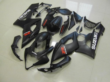 Negro Mate con Blanco Calcomanías Carenado Moto Suzuki GSXR 1000 K5 2005-2006