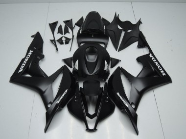 Negro Mate con Blanco Pegatinas Carenado Moto Honda CBR 600 RR 2007-2008