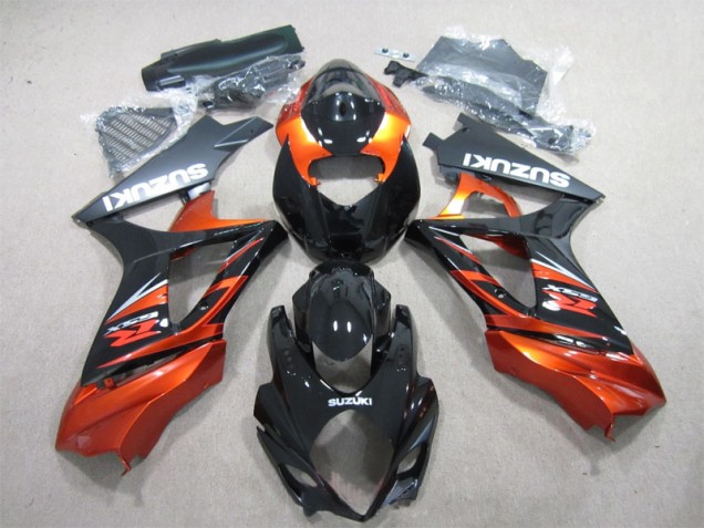 Negro Naranja ABS Moto Plásticos Suzuki GSXR 1000 K7 2007-2008 Negro Naranja ABS Moto Plásticos Suzuki GSXR 1000 K7 2007-2008