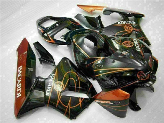 Negro Naranja BACARDI Carenado Moto Honda CBR 600 RR 2005-2006 Negro Naranja BACARDI Carenado Moto Honda CBR 600 RR 2005-2006