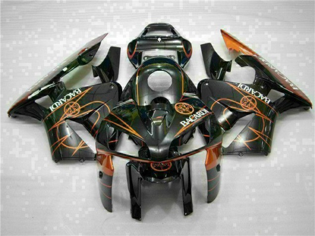 Negro Naranja BACARDI Carenado Moto Honda CBR 600 RR 2005-2006 Negro Naranja BACARDI Carenado Moto Honda CBR 600 RR 2005-2006