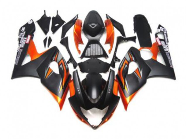 Negro Naranja Carenado Moto Suzuki GSXR 1000 K5 2005-2006 Negro Naranja Carenado Moto Suzuki GSXR 1000 K5 2005-2006