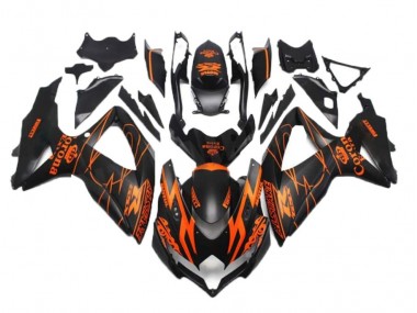 Negro Naranja Carenado Moto Suzuki GSXR 600 / 750 K8 2008-2010