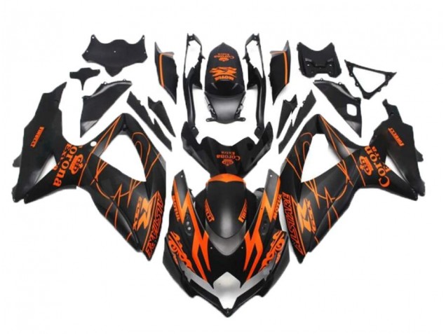 Negro Naranja Carenado Moto Suzuki GSXR 600 / 750 K8 2008-2010 Negro Naranja Carenado Moto Suzuki GSXR 600 / 750 K8 2008-2010