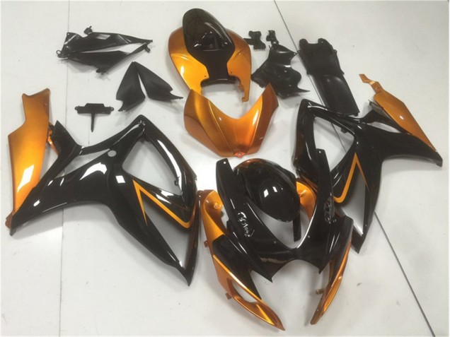 Negro Naranja Carrocería Motocicletas Suzuki GSXR 600 / 750 K6 2006-2007 Negro Naranja Carrocería Motocicletas Suzuki GSXR 600 / 750 K6 2006-2007