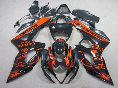 Negro Naranja Corona Extra Carenado Moto Suzuki GSXR 1000 K5 2005-2006