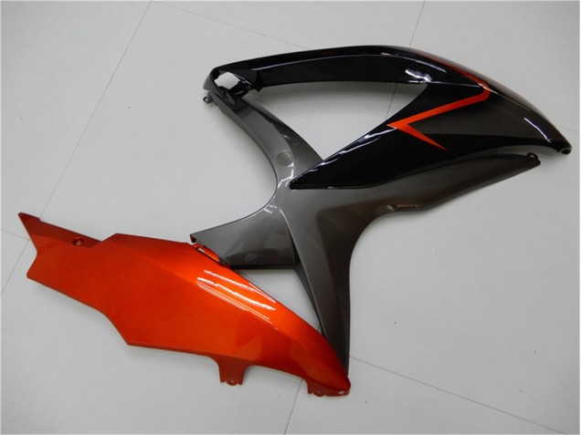 Negro Naranja Gris Carenado Moto Suzuki GSXR 600 / 750 K8 2008-2010 Negro Naranja Gris Carenado Moto Suzuki GSXR 600 / 750 K8 2008-2010